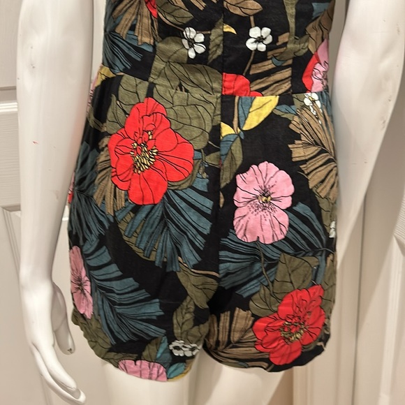 Guess Womens Tropical Romper Floral Off-Shoulder Corset Style Front Size 4 - Picture 12 of 14